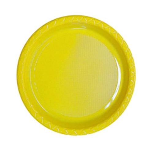 (image for) Yellow Plastic Lunch Plates (25)